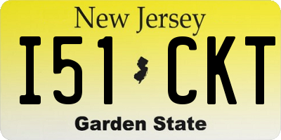 NJ license plate I51CKT