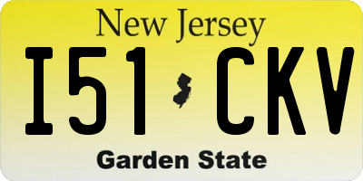 NJ license plate I51CKV