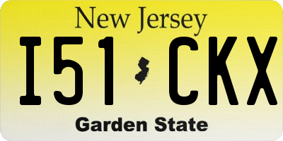 NJ license plate I51CKX