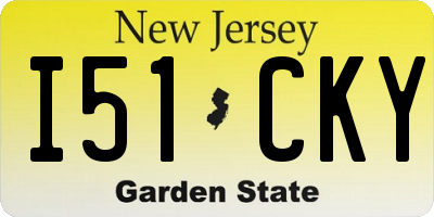 NJ license plate I51CKY