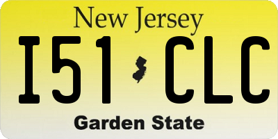 NJ license plate I51CLC