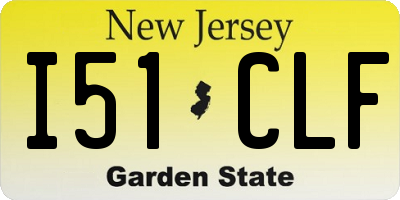 NJ license plate I51CLF