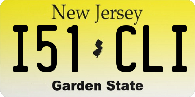 NJ license plate I51CLI