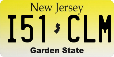 NJ license plate I51CLM