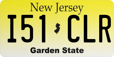 NJ license plate I51CLR