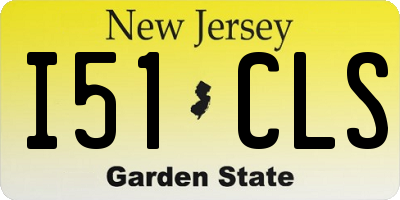 NJ license plate I51CLS