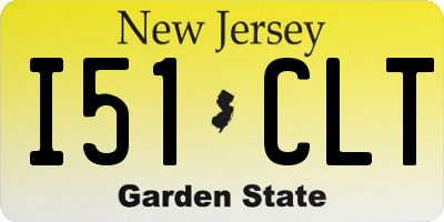 NJ license plate I51CLT