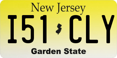 NJ license plate I51CLY