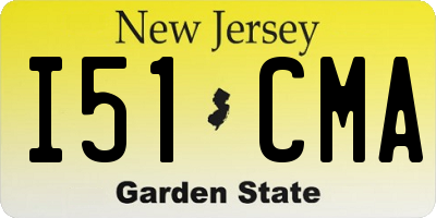 NJ license plate I51CMA