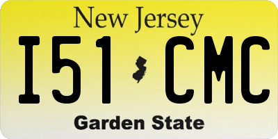 NJ license plate I51CMC