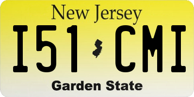 NJ license plate I51CMI