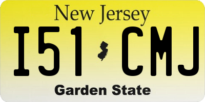NJ license plate I51CMJ