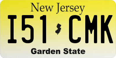 NJ license plate I51CMK