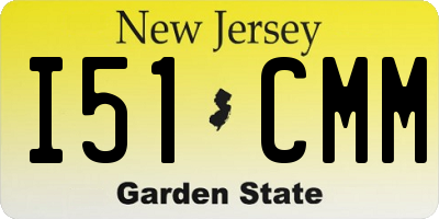 NJ license plate I51CMM