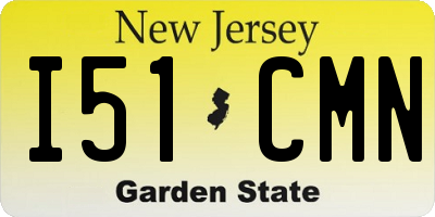 NJ license plate I51CMN