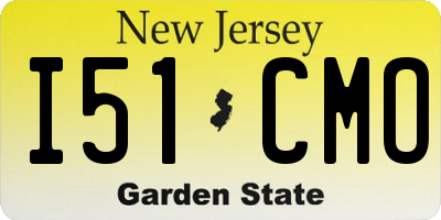 NJ license plate I51CMO