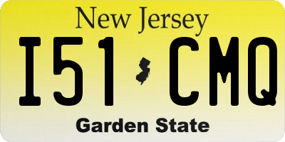 NJ license plate I51CMQ