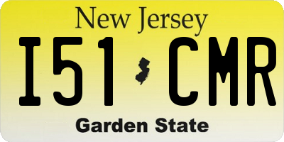 NJ license plate I51CMR