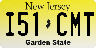 NJ license plate I51CMT