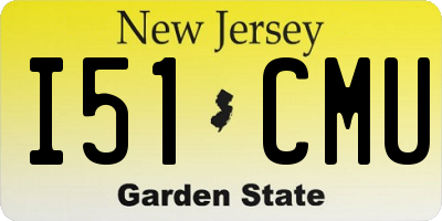 NJ license plate I51CMU