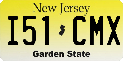 NJ license plate I51CMX