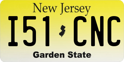 NJ license plate I51CNC