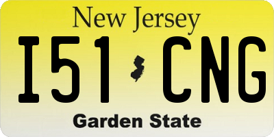 NJ license plate I51CNG