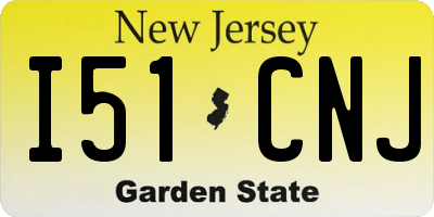 NJ license plate I51CNJ