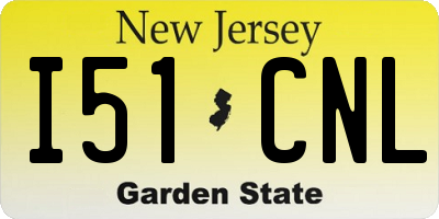 NJ license plate I51CNL