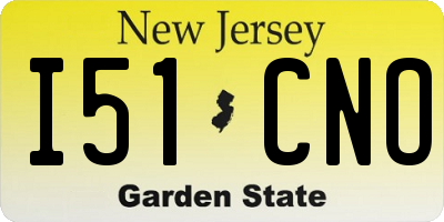 NJ license plate I51CNO