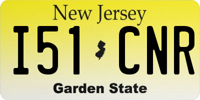 NJ license plate I51CNR