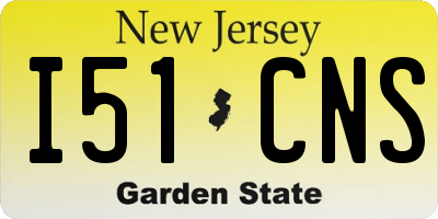 NJ license plate I51CNS