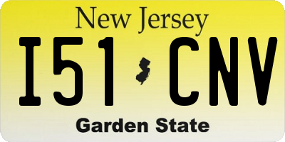 NJ license plate I51CNV