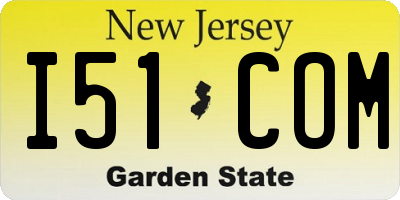 NJ license plate I51COM