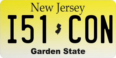 NJ license plate I51CON