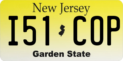 NJ license plate I51COP