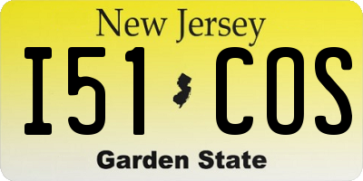 NJ license plate I51COS