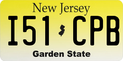NJ license plate I51CPB