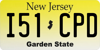 NJ license plate I51CPD