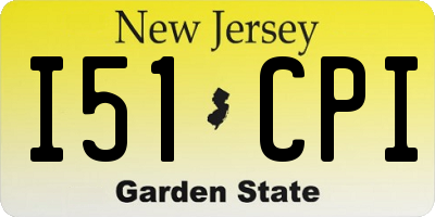 NJ license plate I51CPI