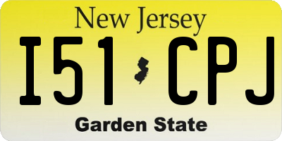 NJ license plate I51CPJ