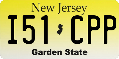 NJ license plate I51CPP
