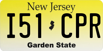 NJ license plate I51CPR