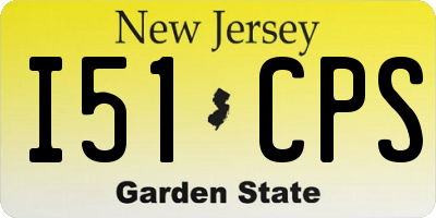 NJ license plate I51CPS