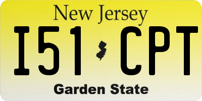 NJ license plate I51CPT