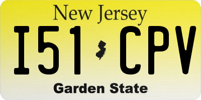 NJ license plate I51CPV