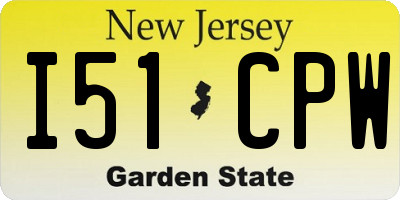 NJ license plate I51CPW