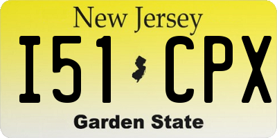 NJ license plate I51CPX