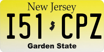 NJ license plate I51CPZ