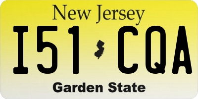 NJ license plate I51CQA